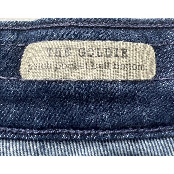 AG Adriano Goldschmied Jeans Womens 27R The Goldie Patch Pocket Bell Bottom Boho - Picture 4 of 13